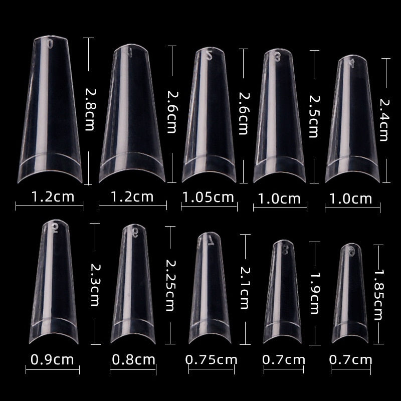 Tip Coffin O Ballerina Para Uñas Acrílicas 100 Unidades